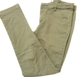 Olive green skinny pants